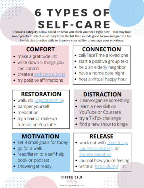 DIY Self Care Toolkit to Relieve Stress and Anxiety — Strong Calm Kelsey